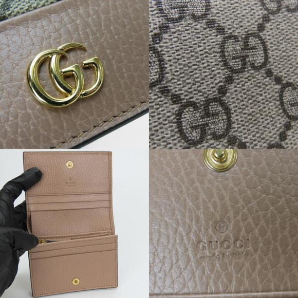GUCCI Beige Leather GG Marmont Wallet - Picture 8 of 11